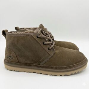 UGG Neumel Brown Suede Chukka Boots Mens 11 M3236 Shearling Sheepskin Lined